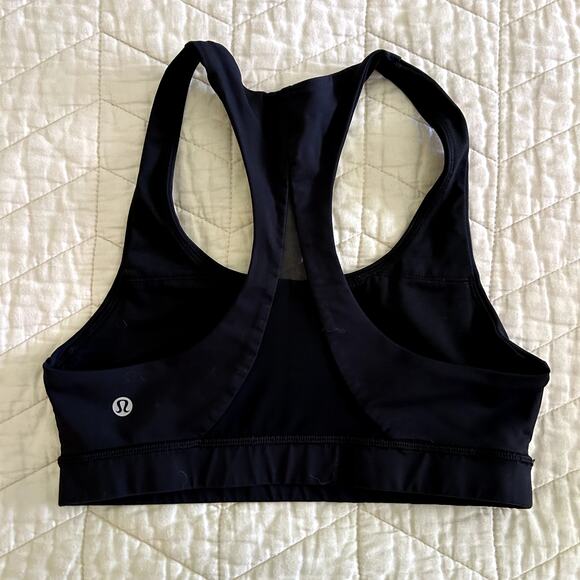 Lululemon Activewear Invigorate  Raceback Black Sport Athletic Bra Size 6 - Picture 4 of 10